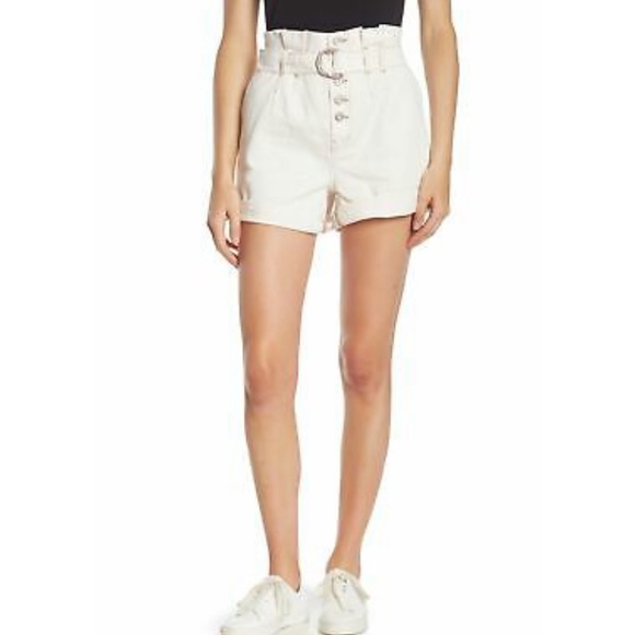 FREE PEOPLE Jean ecru shorts - Picture 2 of 7